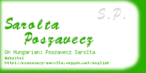 sarolta poszavecz business card